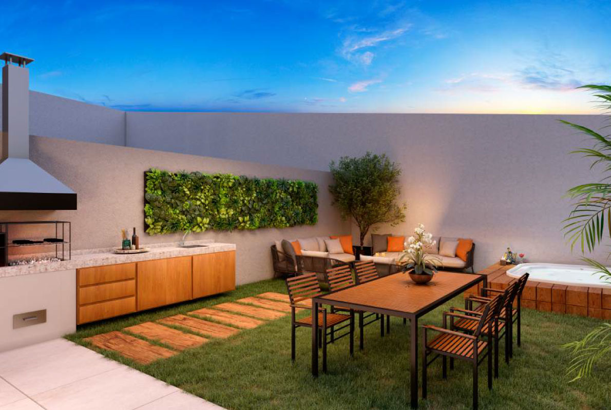 Área de lazer gourmet no seu quintal
